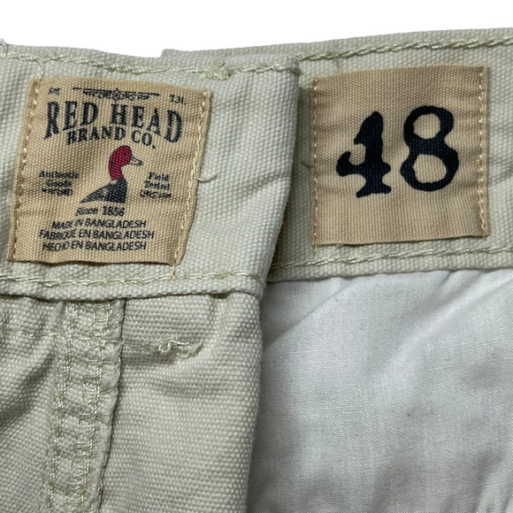 Red Head Cargo Shorts Mens 48 (45 When Relaxed) Light Beige Khaki Elastic Waist - Picture 3 of 7